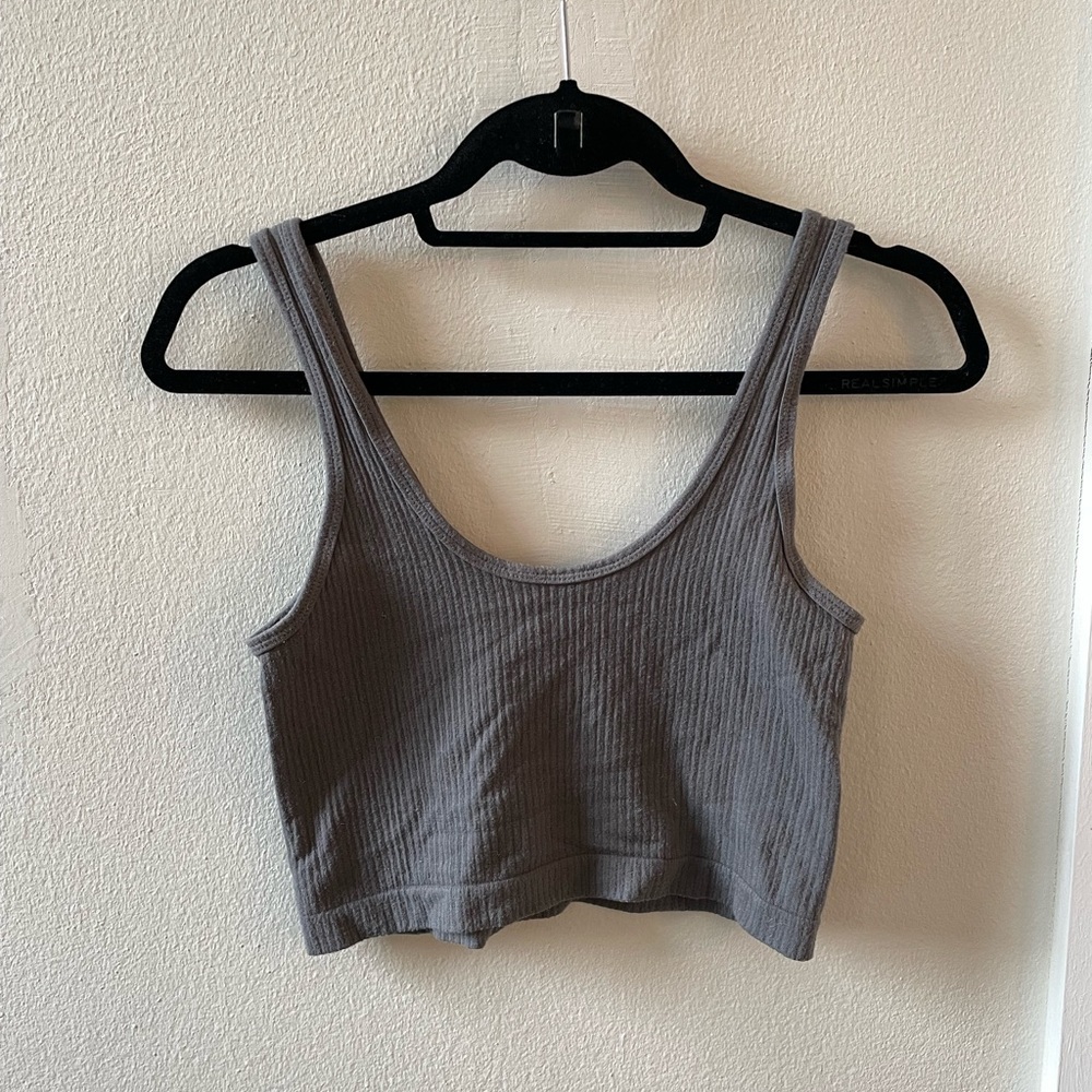 Urban Outfitters Medium Out From Under Drew Seamless Ribbed Bra Top in Grey